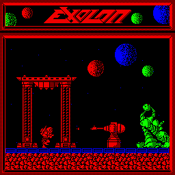 Exolon (ремэйк ZX-игры) by Soft of Future на БК-0010