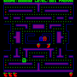 Pacman (ремэйк PC-игры) by Voland на БК-0010